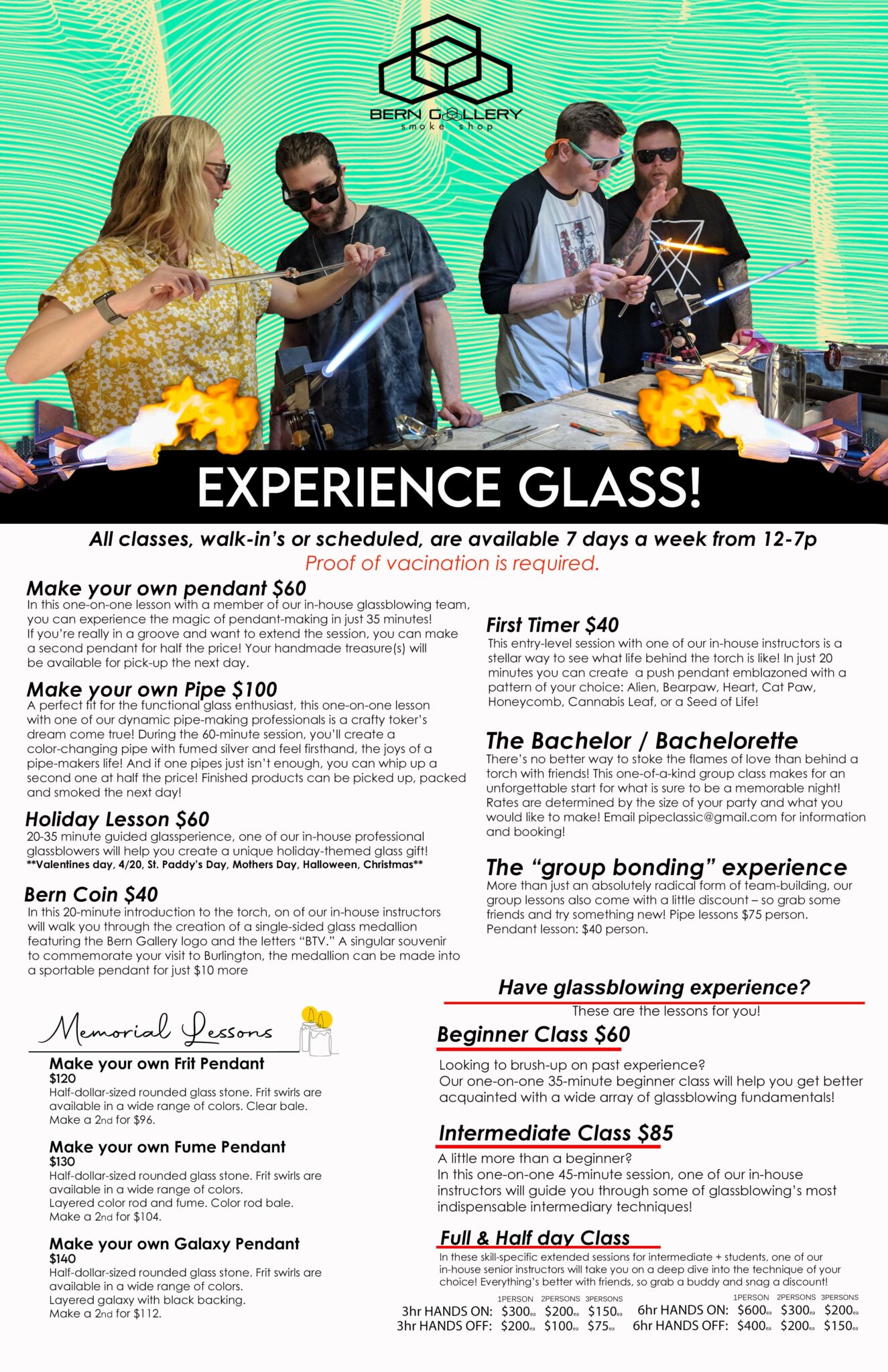 All About Glass Blowing (Introductory Class) 
